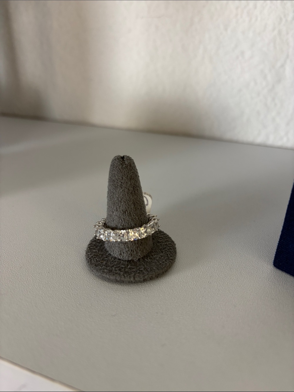 5k lab diamond 925 sterling silver eternity band.